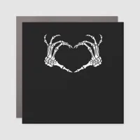 Skeleton Hand Heart Halloween Design  Car Magnet
