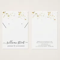 Gold Splatter Earrings Necklace Display Card