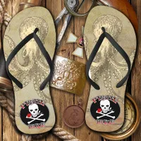 Pirate Bride Flip Flops