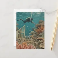Surreal House Builders in the Ocean Neighborhood Postcard