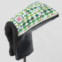 Golfer Argyle Patterned Monogrammed Golf Head Cover