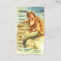 Vintage Mermaid Business Card