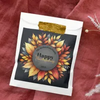 Vibrant Seasonal Autumn Leaves Thanksgiving Favor Bag