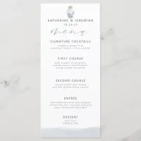 Modern Elegant Nautical Seashell Script Menu