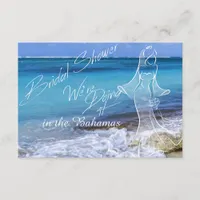 BAHAMAS BEACH SHORE Bridal Shower Invitation