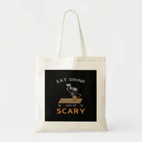 Eat Drink And Be Scary Aesthetic Graphic Tote Bag