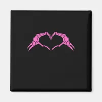Skeleton Hands Heart Sign Retro Halloween Magnet