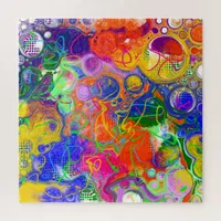 Disco Ball Electricity Fluid Art   Jigsaw Puzzle