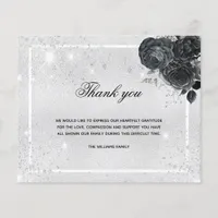 Budget Sympathy silver black photo thank you