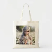 Beautiful April Fairy in Daisies Tote Bag