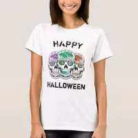 Happy Halloween Sugar Skull T-Shirt