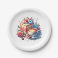 Coffee and Birthday Cake Personalized Paper Plates