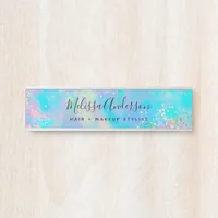 Holographic Opal Stone Glitter Calligraphy Door Sign