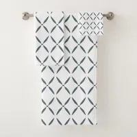 Modern Minimalist Simple Geometric Pattern Bath Towel Set