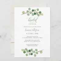 Bridal Shower - Rustic Eucalyptus Greenery Invitation