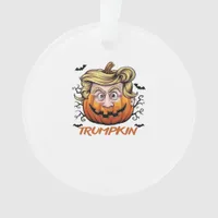 Hair Funny Pumpkin Halloween Boo - Political Humor Ornament