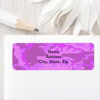 Light Purple Camouflage Return Address Label