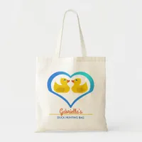 Cute Cruise Ducks Hunting Personalized Name Tote Bag