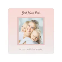 Mother blush pink rose gold photo metal print