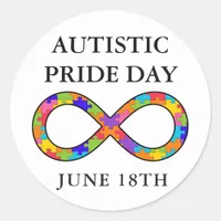 Autistic Pride Day June 18th Awareness Stickers