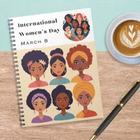 International Women's Day March 8th Spiral Bound Notebook