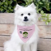 QR Code Business Name Custom Photo Pink Pet Bandana Collar