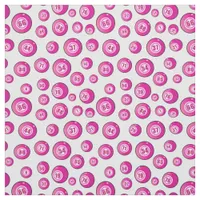 Pink Bingo Balls Cute Patterned Fabric