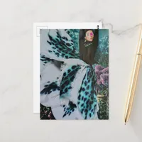 Blindfolded Fashion Collage Postcard