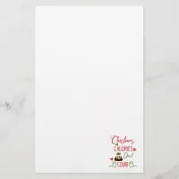 christmas calories dont count funny holiday quote stationery