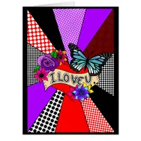 Big Happy Valentine's Day Babe | Graffiti Art Card