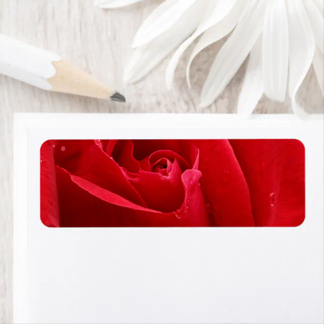 Romantic Red Rose Label