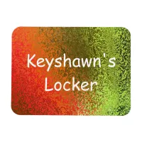 Own Name Shades of Orange & Green Premium Magnet