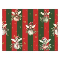 Cute Fairies on Christmas Ornaments Tissue Paper