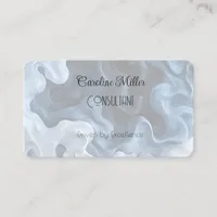 Serenity in Blue Abstract Flowing Forms Business C Business Card