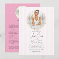 Chic Preppy Social Club Bachelorette Weekend Invitation
