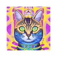 AI Generated Artsy Mystical Spiritual Cat Metal Print