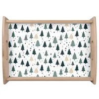 Simple Green Christmas Tree Serving Tray