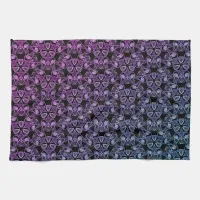 Blue Purple Pink Abstract  Kitchen Towel