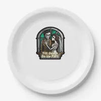 Valentine Till Death Do Us Part Romantic Style Paper Plates