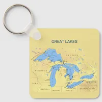 Great Lakes of North America Keychain