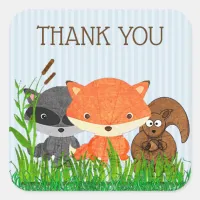 Thank You Forest Animals Woodland Creature Sticker