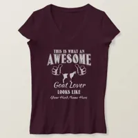 CUSTOMIZE Awesome Goat Lover LaMancha Goat T-Shirt