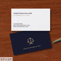 Minimal Simple Attorney at Law Business Card