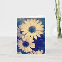Blooming Daisies Grunge Card