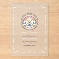 Powder & Champagne Ski Bachelorette Weekend Acrylic Invitations