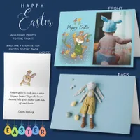 Happy Easter | Easter Bunny & Photo Folded Card