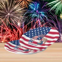 Vintage Celebrate American Flag Paper Plates