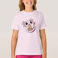 An adorable axolotl eating pizza T-Shirt