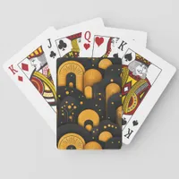 Black and Yellow Art Deco Poker Cards