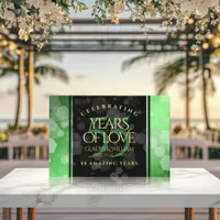 Elegant 55th Emerald Wedding Anniversary Foil Guest Book